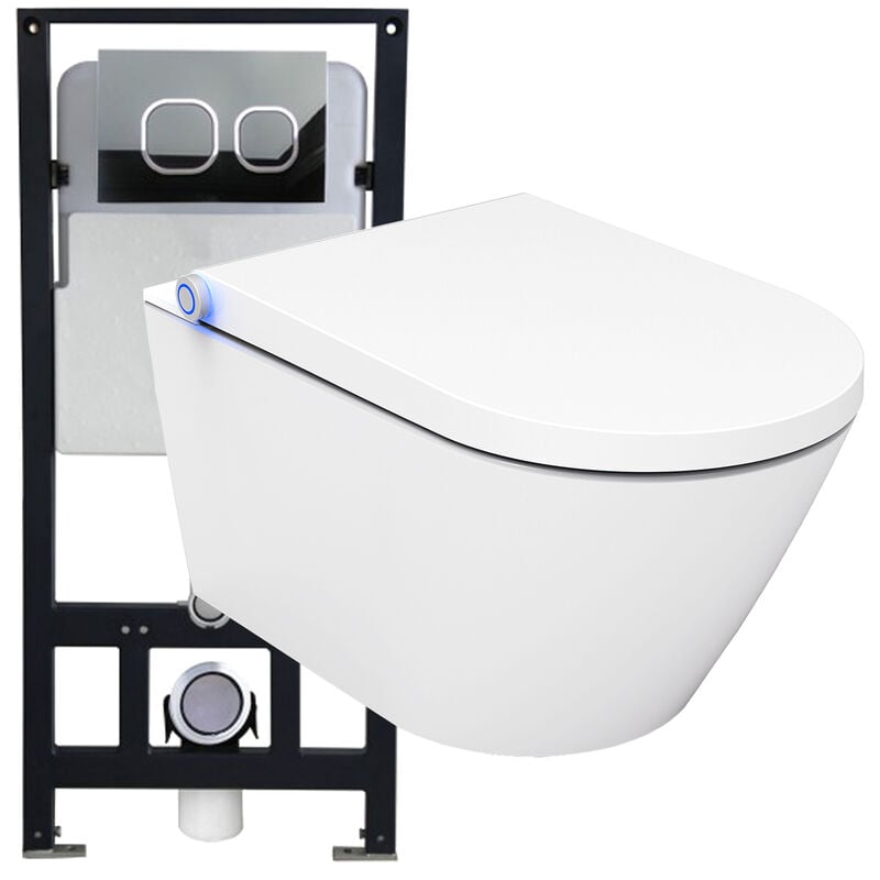foto del prodotto bernstein wc multifunzione basic 1102 offerta speciale 17 sistema di installazione a parete per wc sospesi g3004a con placca di comando placca