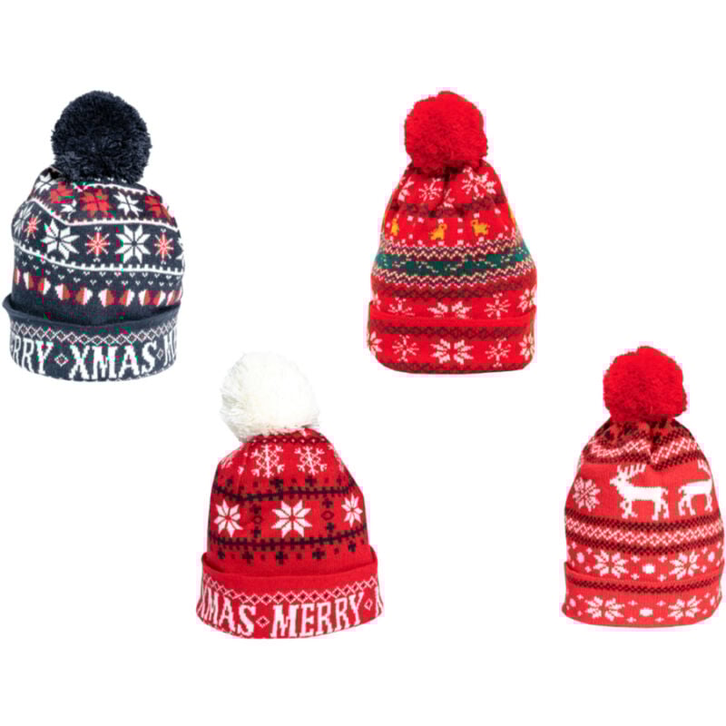 foto del prodotto berretta invernale natalizia da neve cappello natale a maglia modello xmas
