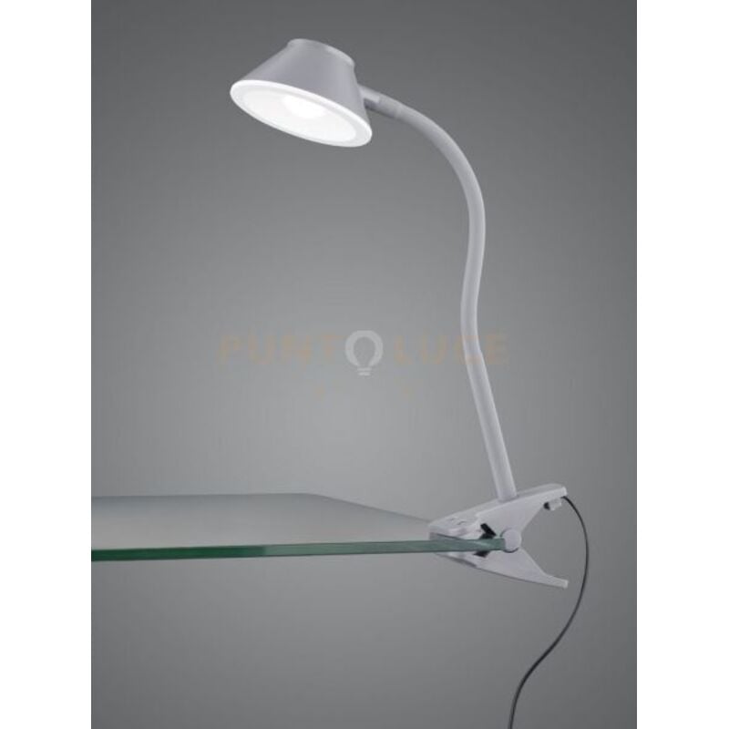 foto del prodotto berry lampada led 3,5w 400lm, 3000k da studio led alluminio con pinza h. 26cm