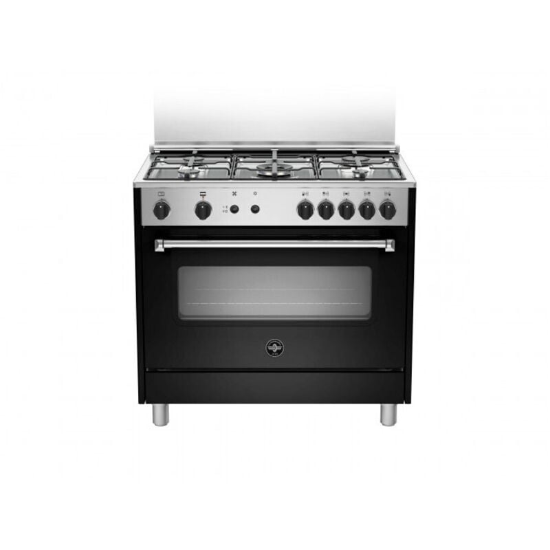 foto del prodotto bertazzoni la germania americana amn965gnev cucina elettrico/gas gas nero