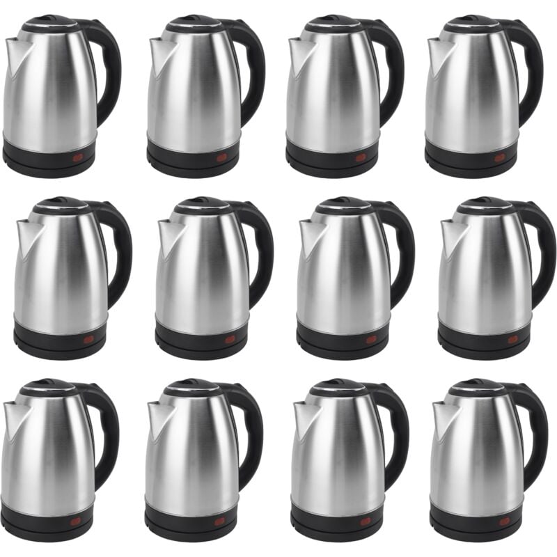 foto del prodotto bes 12pz bollitore elettrico acqua calda 2l 1500w in acciaio scalda bevande tisane
