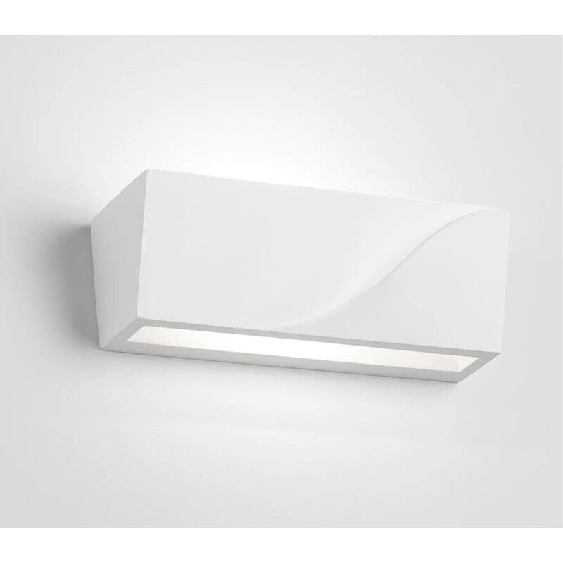 foto del prodotto bes applique lampada parete gesso moderno bianco verciciabile doppia luce g9 gs5045