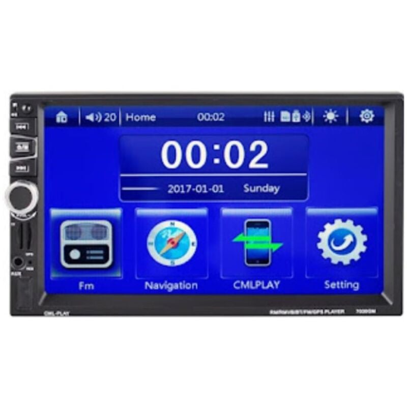 foto del prodotto bes autoradio 2 din touch screen fotocamera usb aux fm bluetooth gps ctc 7030 hd
