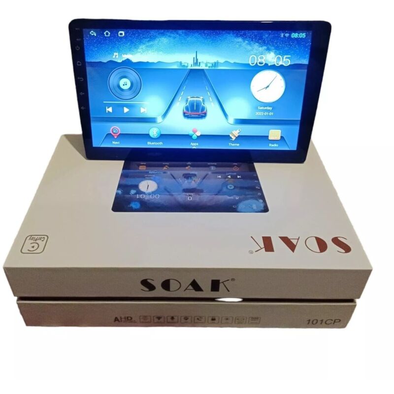 foto del prodotto bes autoradio doppio din 10 pollici touch screen carplay android bluetooth gps 4 64g