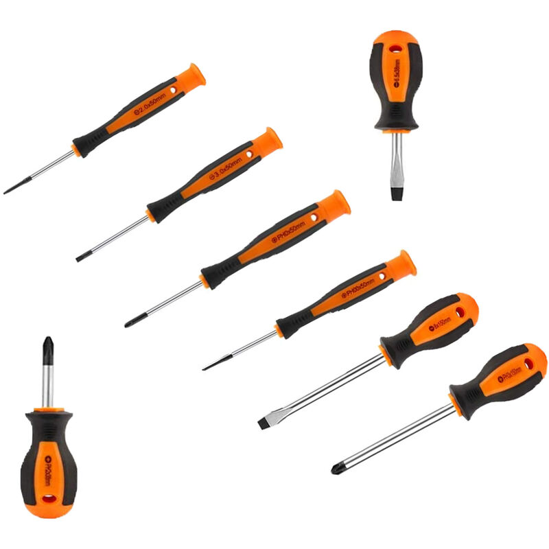 foto del prodotto bes cacciavite croce taglio set 8pz giraviti punte magnetiche manico ergonomico