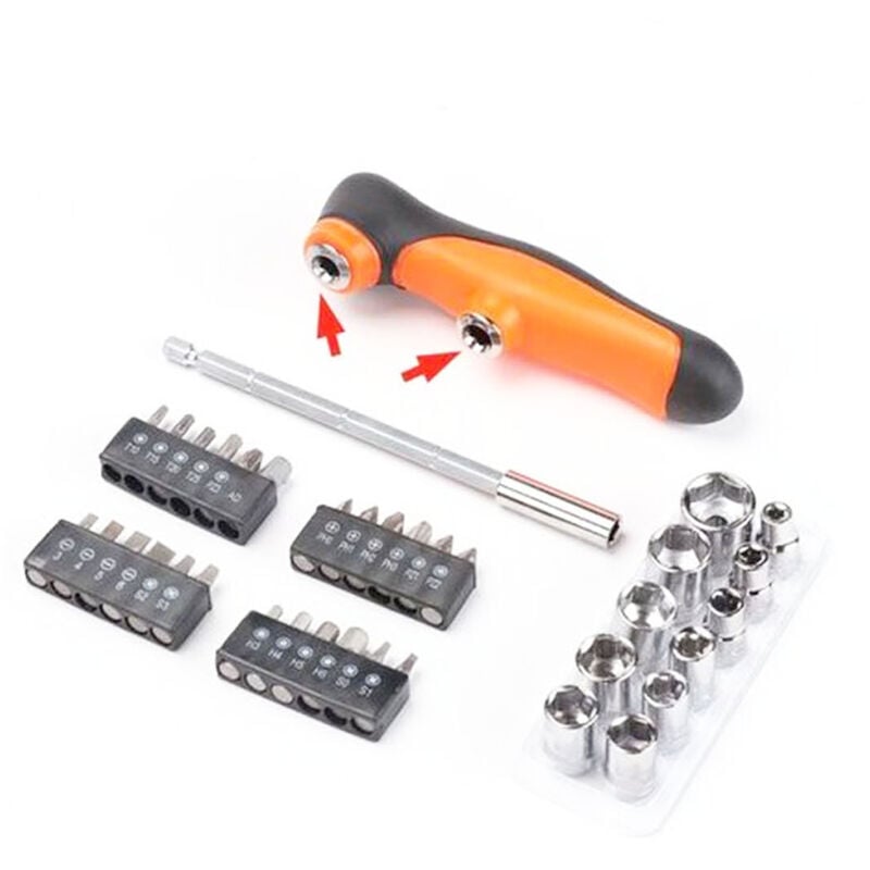 foto del prodotto bes cacciavite punte torx croce taglio quadrate pozidriv esagonali set 37 pz bussole