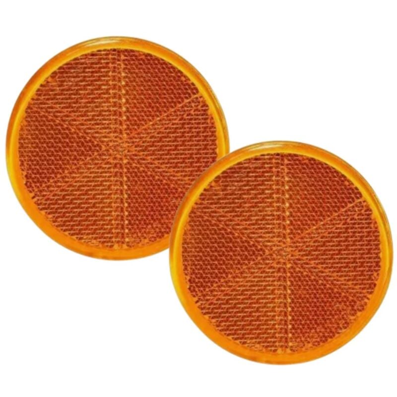 foto del prodotto bes catarifrangenti riflettori rotondi set 2pz 8cm fissaggio adesivo bici auto