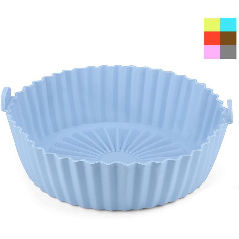 foto del prodotto bes cestello per friggitrice ad aria teglia da forno in silicone 20cm stampo cucina