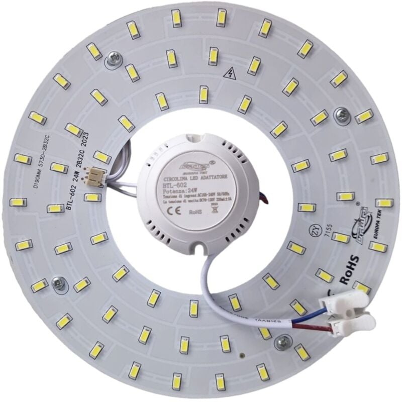 foto del prodotto bes circolina led smd 24w corona luce calda 3000k sostituzione plafoniera btl 602 dr