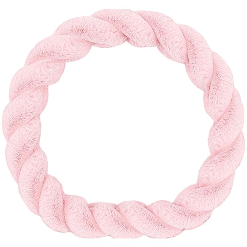 foto del prodotto bes coprivolante auto universale peluche rosa 37 39cm copri sterzo caldo invernale
