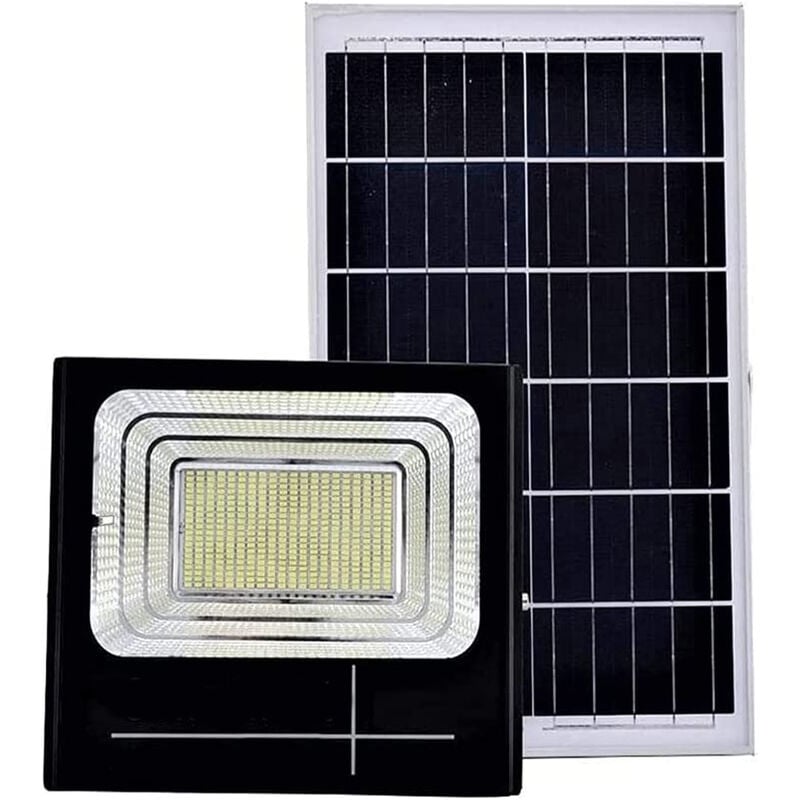 foto del prodotto bes faro led 200w con pannello solare luce fredda faretto led casa giardino esterno