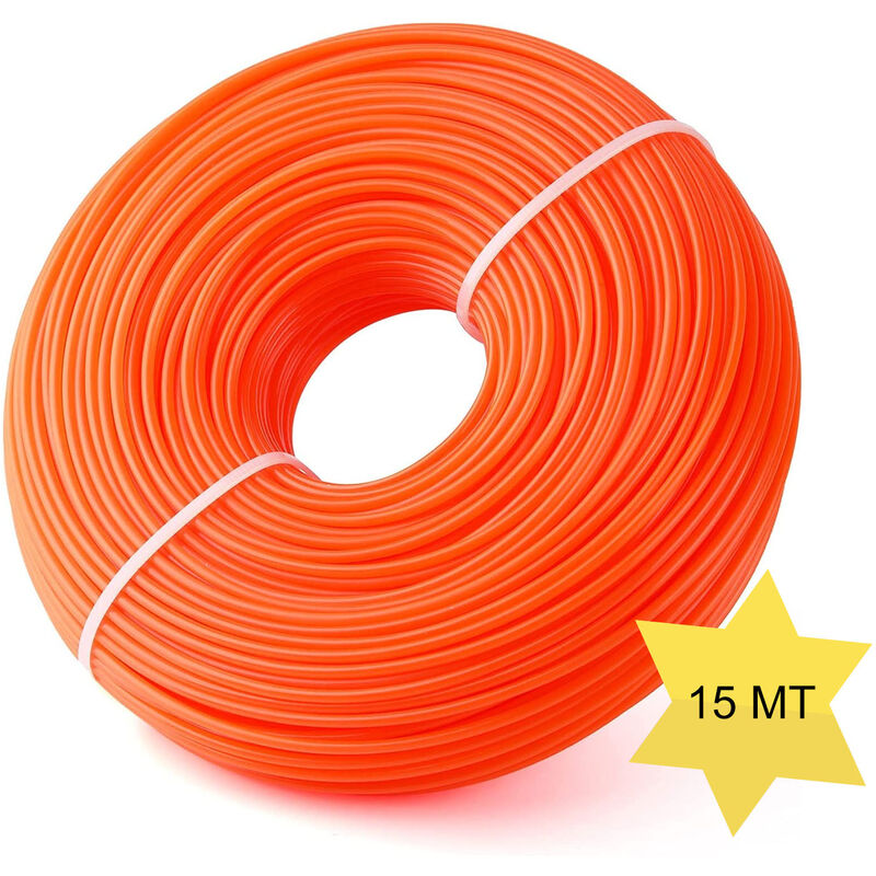 foto del prodotto bes filo nylon ricambio decespugliatore 3mmx15m rotondo trimmer line tagliaerba 378