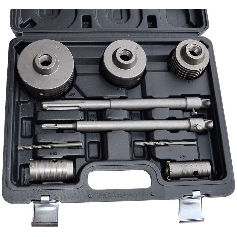 foto del prodotto bes frese fresa a tazza carotatrice per muro 9pz accessori trapano 30 40 65 80 100mm