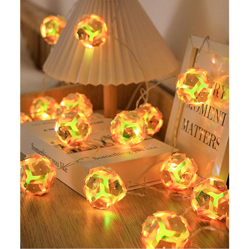foto del prodotto bes ghirlanda luminosa natale interno 15 palle led 4m catena luce calda prolungabile
