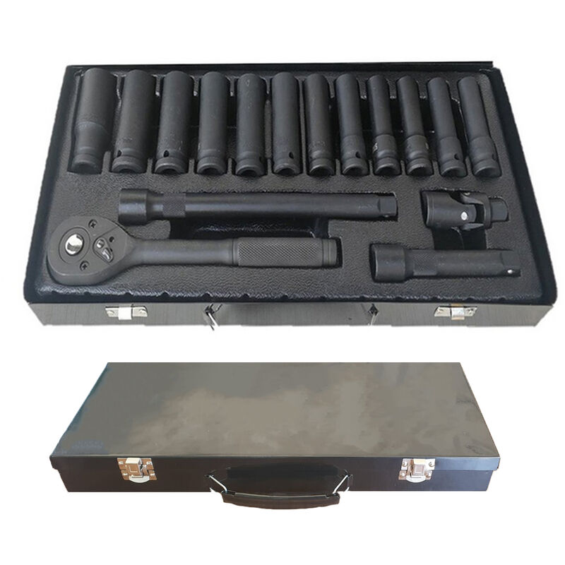 foto del prodotto bes kit chiavi a bussola 1 2 cricchetto reversibile 16pz bussole profonde prolunga