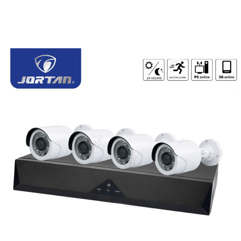 foto del prodotto bes kit videosorveglianza 4 telecamere dvr wifi app jortan 4 canali telecamere ip1