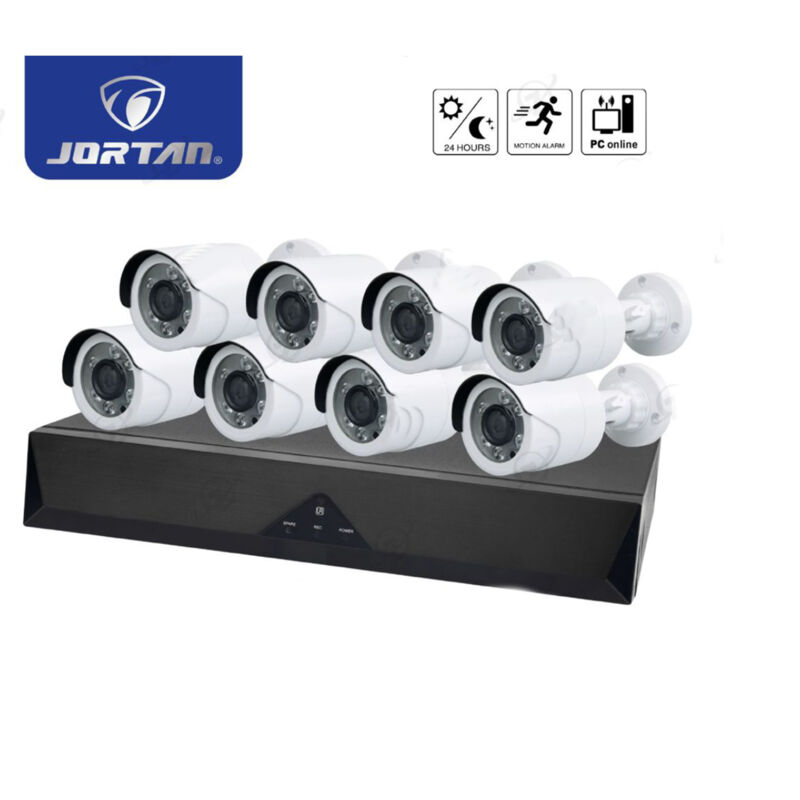 foto del prodotto bes kit videosorveglianza 8 telecamere dvr wifi app jortan 8 canali telecamere ip1
