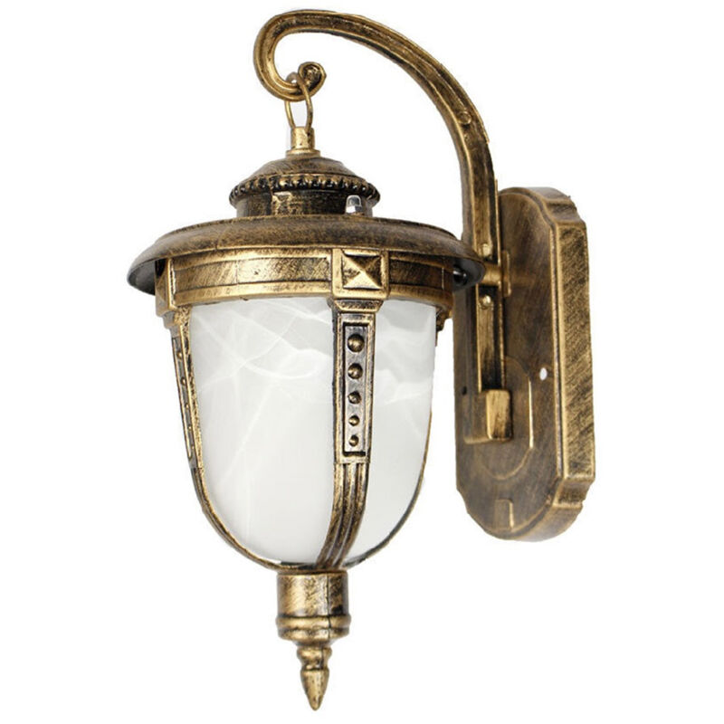 foto del prodotto bes lampada parete lanterna giardino applique esterno interno 60w vintage bronzo a3s