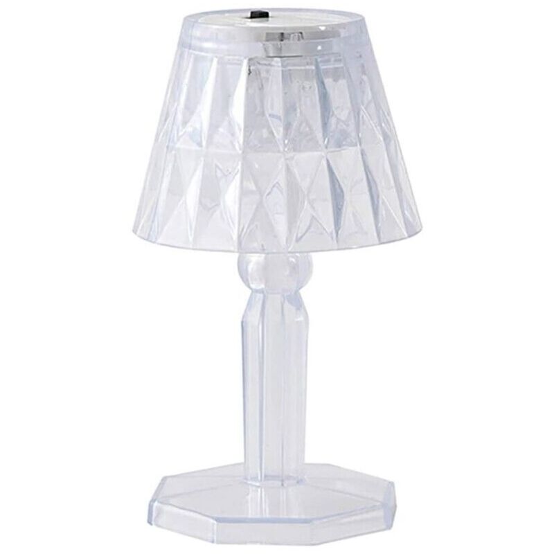 foto del prodotto bes - mini lampada led tavolo senza fili 12pz effetto cristallo luce calda diamantata