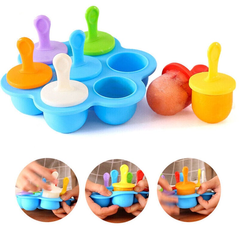 foto del prodotto bes mini stampino gelato silicone formine ghiaccioli riutilizzabili bastoncini