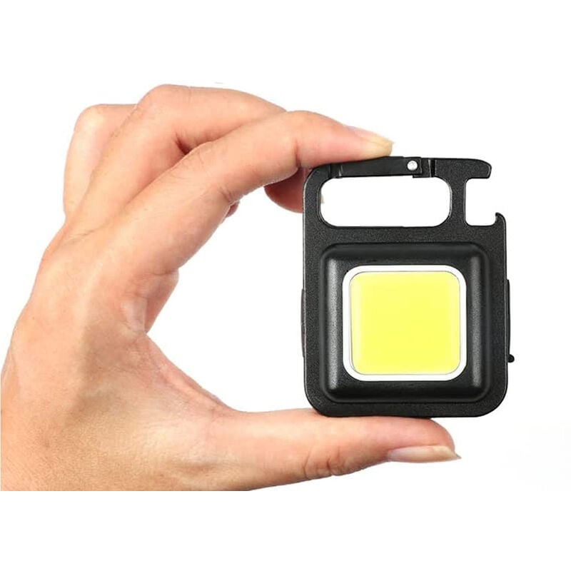 foto del prodotto bes mini torcia led 6w magnetica faro lavoro emergenza sos campeggio usb portachiavi