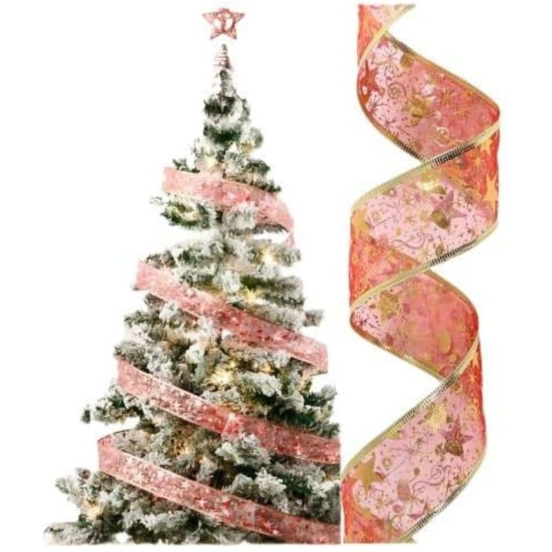 foto del prodotto bes nastro luminoso albero natale luce led 3mt rosso decorazioni