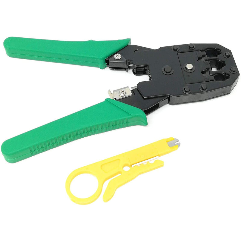 foto del prodotto bes pinza crimpatrice plug rj11 rj12 rj45 per cavo rete ethernet lan rete telefono