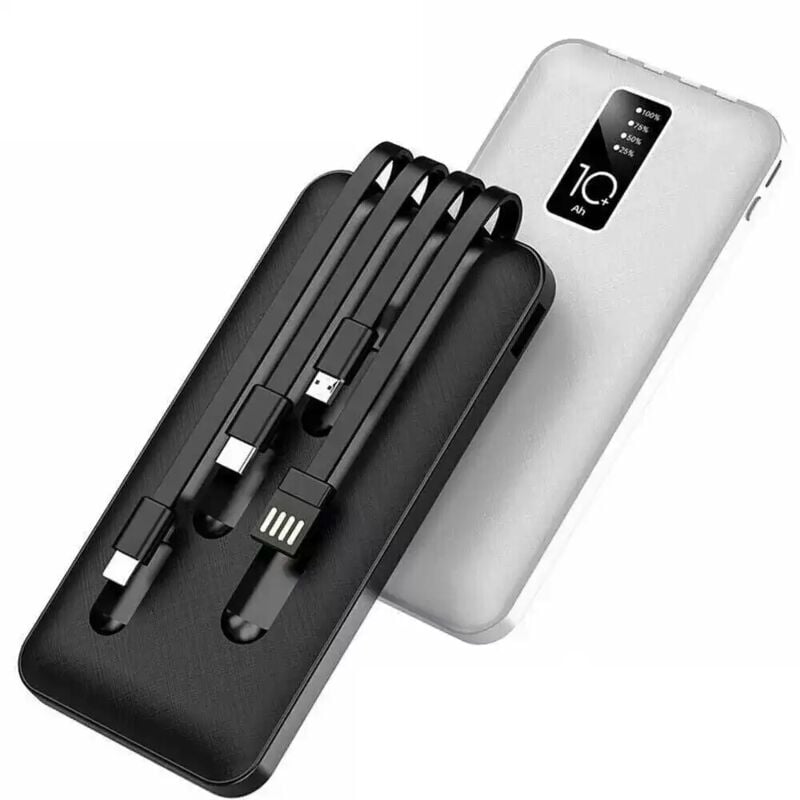 foto del prodotto bes power bank 20000mah caricabatterie portatile ad alta velocit con 4 cavi usb new