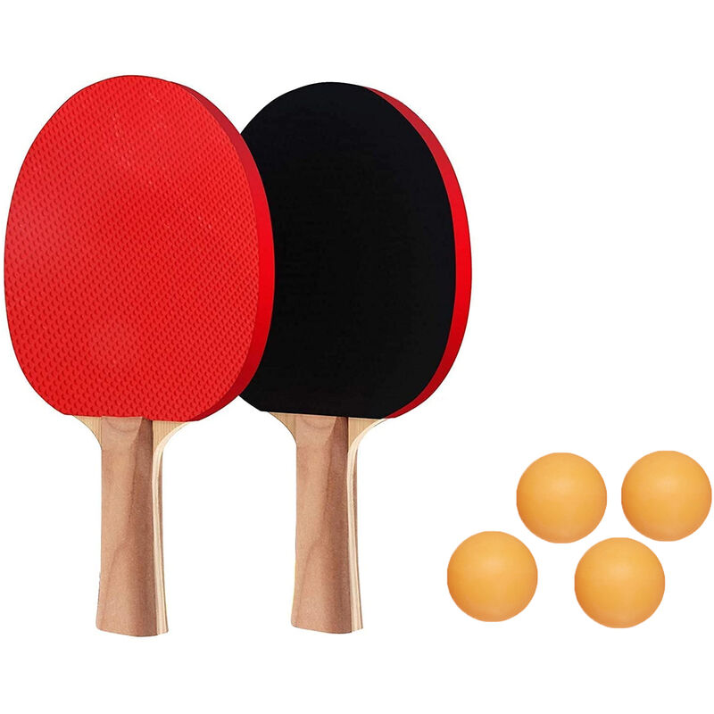 foto del prodotto bes racchetta ping pong professionale 4 palline gioco tennis da tavolo sport jk 401