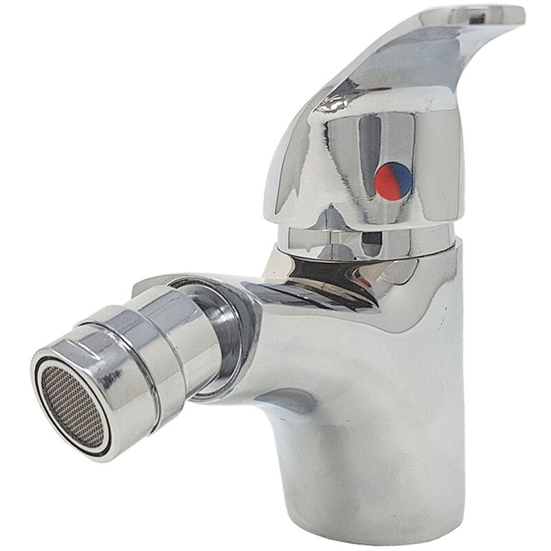 foto del prodotto bes rubinetto bagno bidet miscelatore grigio silver testa mobile cromato basic 8406