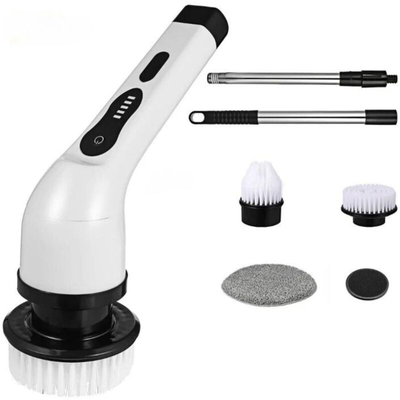 foto del prodotto bes spazzola elettrica pulizia rotante cucina piastrelle bagno 3testine ricaricabile