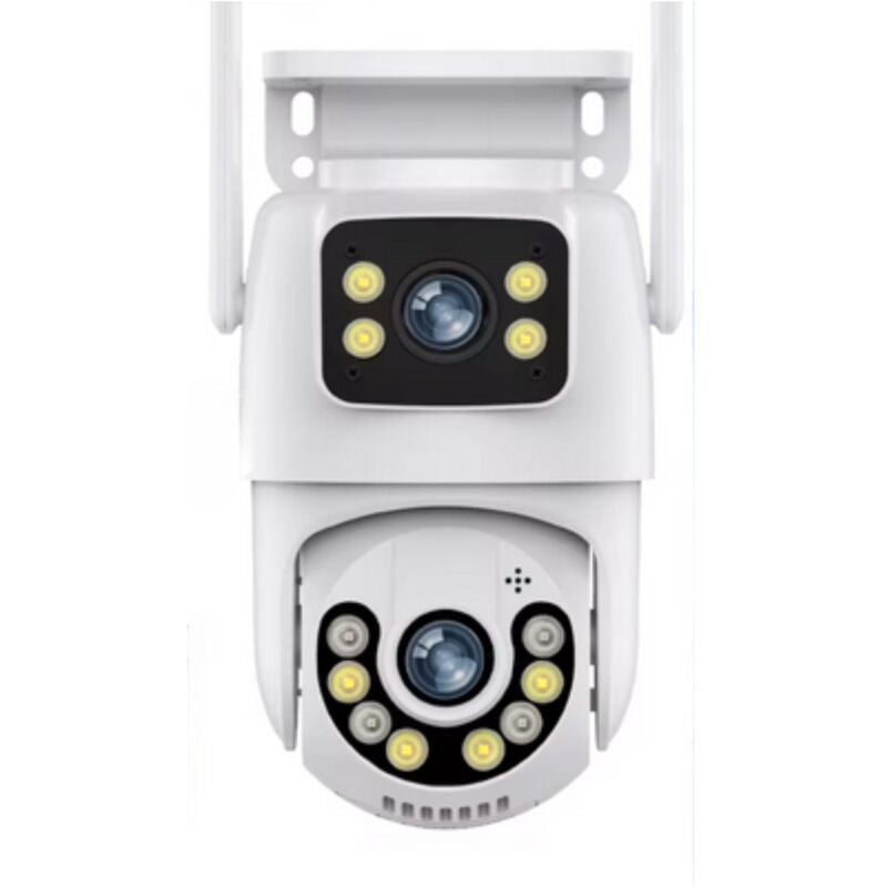 foto del prodotto bes telecamera sorveglianza wi fi doppia lente obiettivo esterno grandangolo wifi