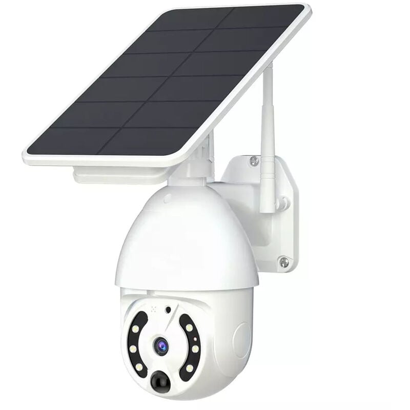 foto del prodotto bes telecamera videosorveglianza pannello solare wifi sicurezza per esterno 6 led