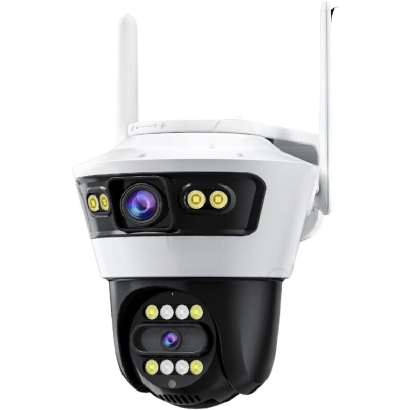 foto del prodotto bes telecamera videosorveglianza wifi doppia lente 3.6mm 2 antenne jortan4