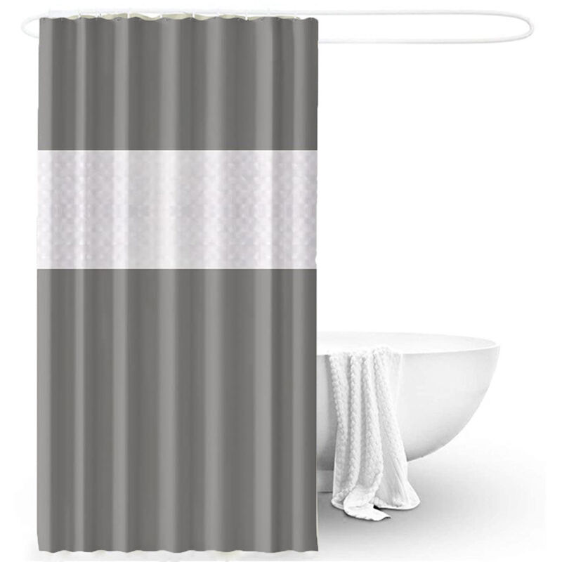 foto del prodotto bes tenda doccia antimuffa 180x180cm impermeabile grigio con anelli bagno peva 03354