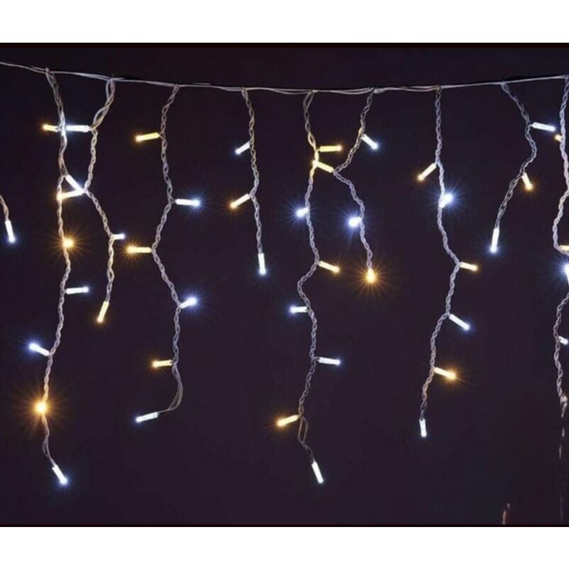 foto del prodotto bes tenda luminosa 3 metri esterno 100 led prolungabile natalizia luce fredda calda