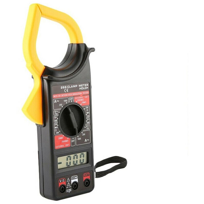 foto del prodotto bes - tester multimetro digitale pinza amperometrica test clamp puntale dt-266