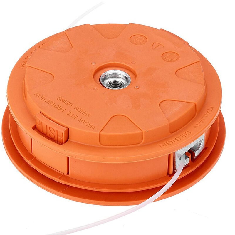 foto del prodotto bes testina decespugliatore ricambio 13cm universale tasto push doppio filo 2mm