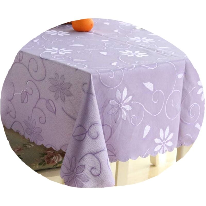 foto del prodotto bes tovaglia quadrata 90x90 antimacchia lavabile floreale tavolo 4x4 cucina lilla