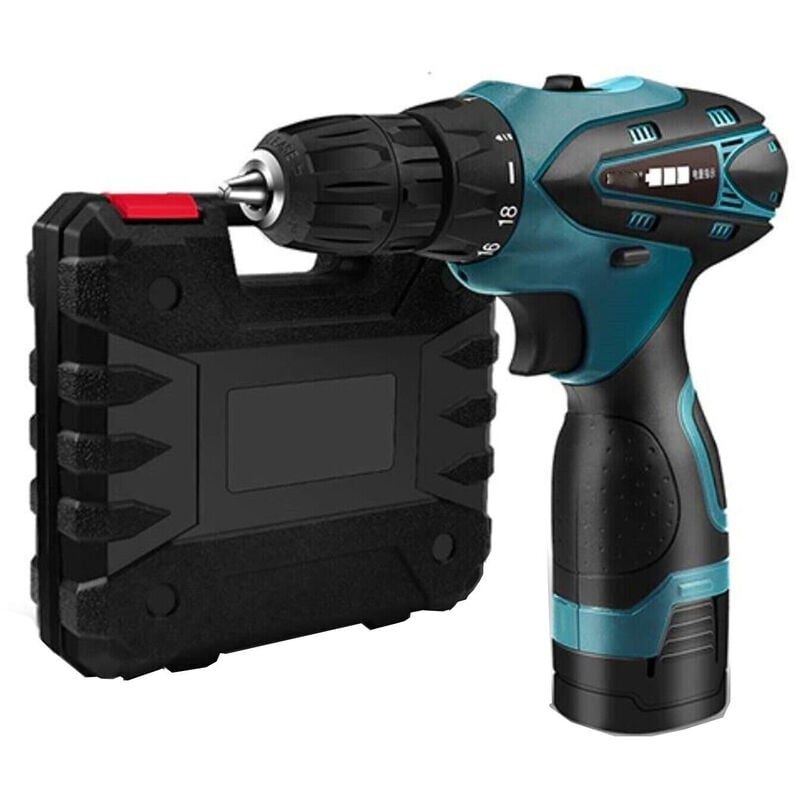 foto del prodotto bes trapano avvitatore doppia batteria 12v ricaricabile portatile cordless valigetta