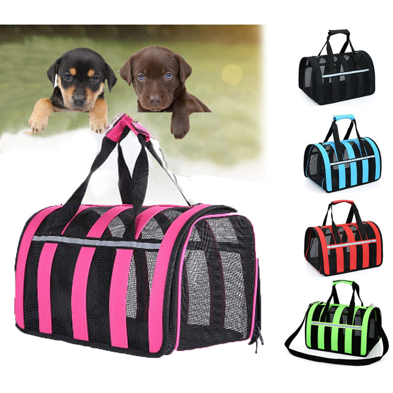 foto del prodotto bes trasportino cane taglia piccola 33x23x21cm borsa viaggio traspirante tracolla