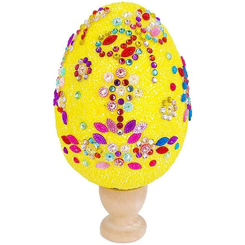 foto del prodotto bes uova di pasqua da decorare in polistirolo decorazioni pasquali con brillantini
