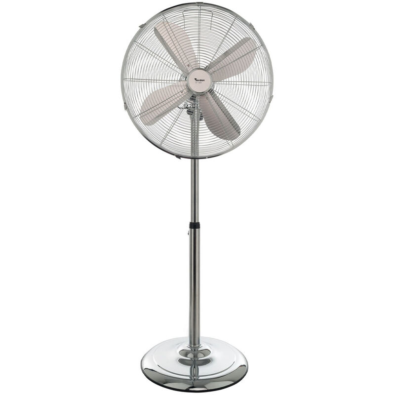 foto del prodotto bes ventilatore a piantana 60w colonna regolabile in acciaio silver jordan casa v309