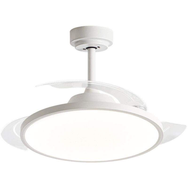 foto del prodotto bes ventilatore da soffitto con luce pale a scomparsa 60w lampadario a sospensione