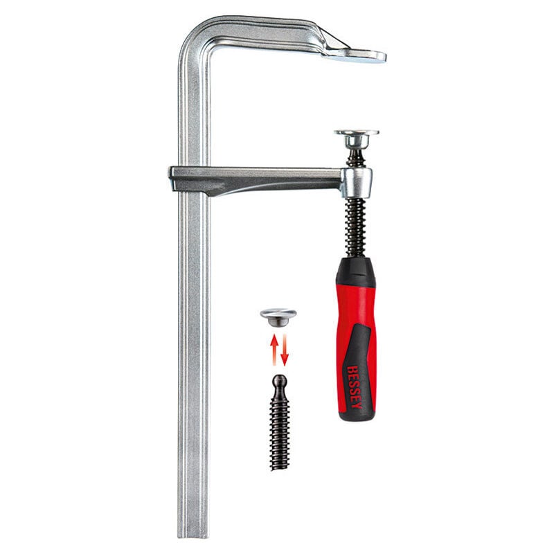 immagine 0 del prodotto bessey pressa a vite interamente in acciaio con impugnatura in bi materiale gz 2k 500 120 mm gz50