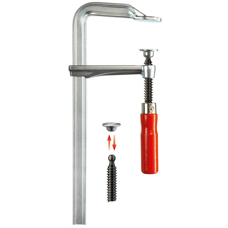 foto del prodotto bessey pressa a vite interamente in acciaio con manico in legno gz 100 60 mm gz10