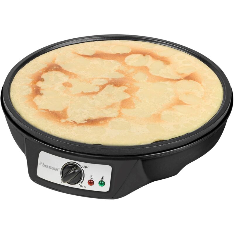 foto del prodotto bestron crepiera elettrica, macchina per cr pes dal design retr , per cr pes con 30 cm, incl. spargitore di pastella e giratorta, con