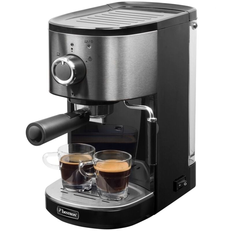 foto del prodotto bestron macchina caff espresso 1,25l 15 bar 1450w vetro aes800ste