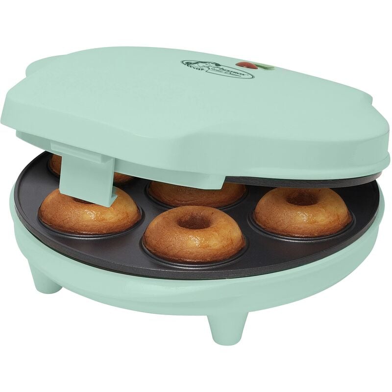 foto del prodotto bestron macchina per ciambelle elettrica, donut maker per 7 ciambelle piccole, incl. antiaderente indicatoro luminso, 700 watt, colore verde