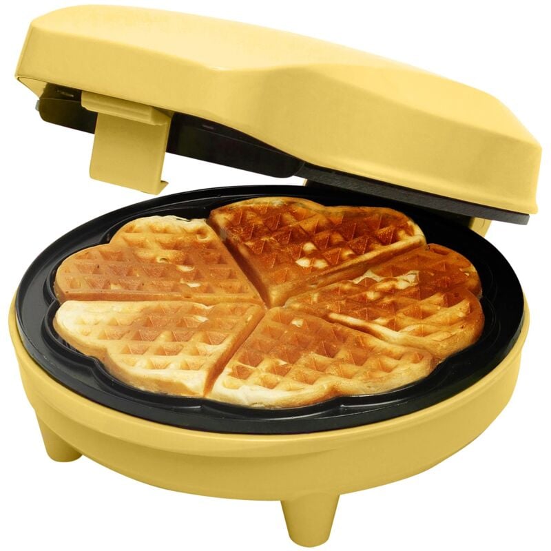 foto del prodotto bestron waffle maker, piastra per waffle a forma di cuore, macchina per waffle con antiaderente indicatoro luminso, collezione sweet dreams, 700